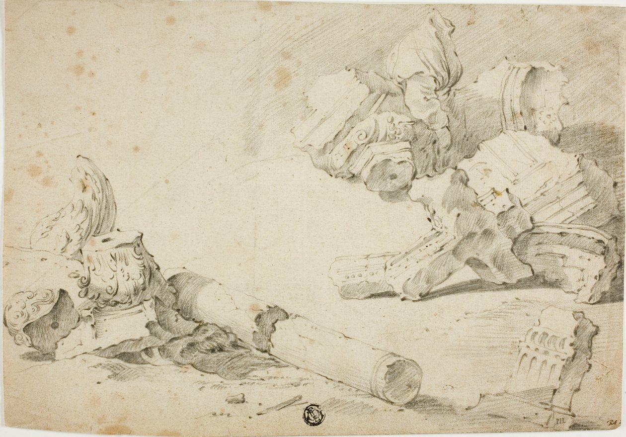Arkitektoniska fragment av Unknown artist