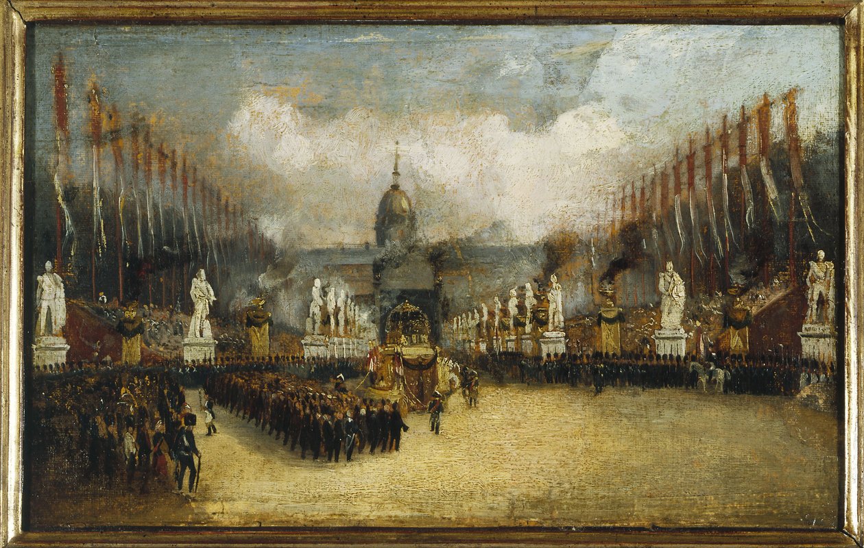Ankomst av Napoleons aska till esplanaden des Invalides, 15 december av Unknown artist