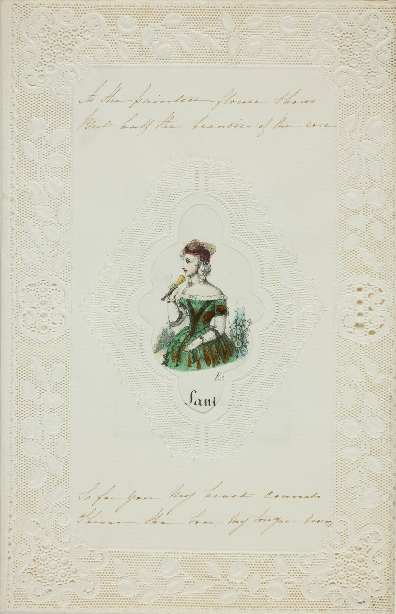Som den målade blomman visar (valentin) av Unknown artist