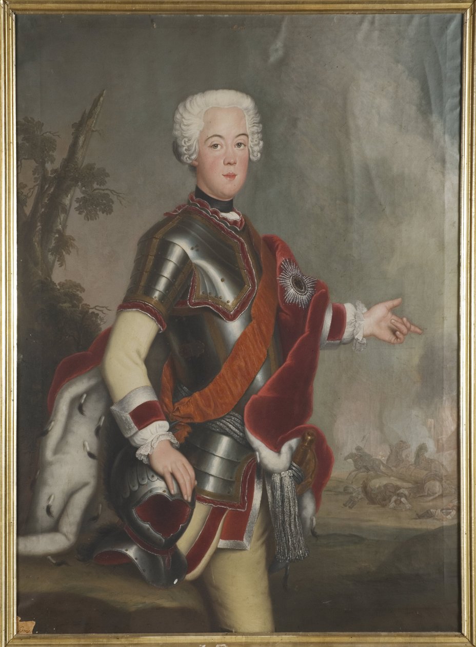 Auguste Guillaume de Prusse, prins et general - Porträtt av prins Augustus William av Preussen (1722-1758), Anonym . Olja på duk, Första hälften av 1700-talet.. Mått: 149x117 cm. Nationalmuseum Stockholm av Unknown artist