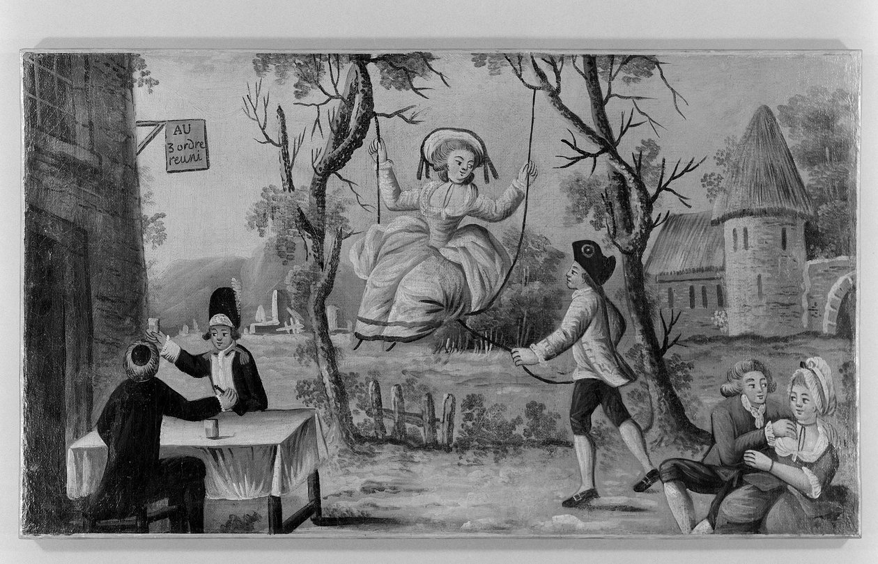 "Till de tre förenade ordnarna". Vinhandlarens skylt. Paris av Unknown artist
