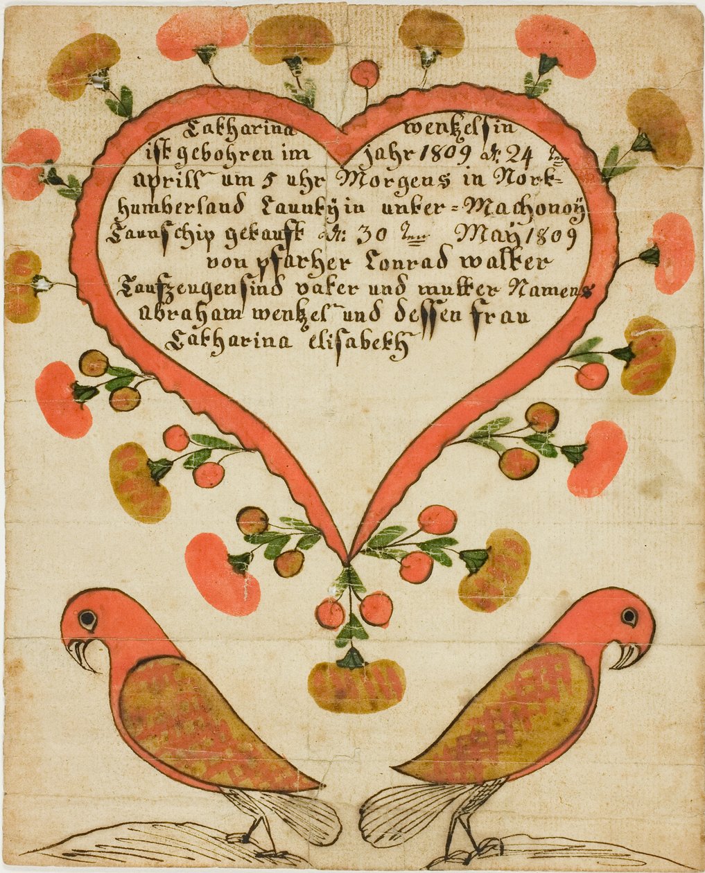 Dopattest för Catharina Wentzelsin av Unknown artist
