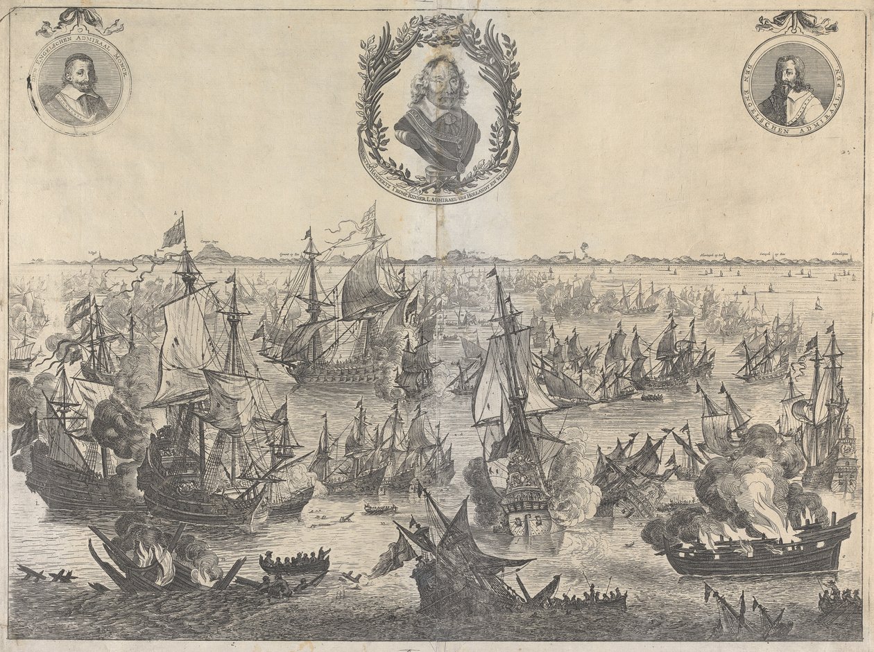 Slaget vid Scheveningen, 31 juli 1653 av Unknown artist
