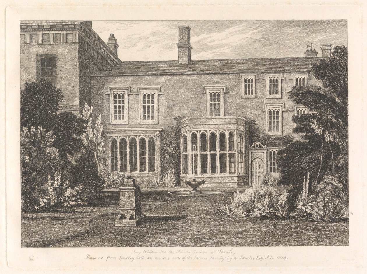 Bay Windows i Flower Garden på Farnley av Unknown artist