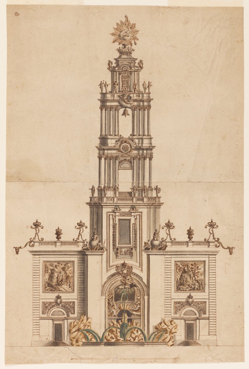 Klocktorn, troligen för Ferdinand IV av Neapel av Unknown artist