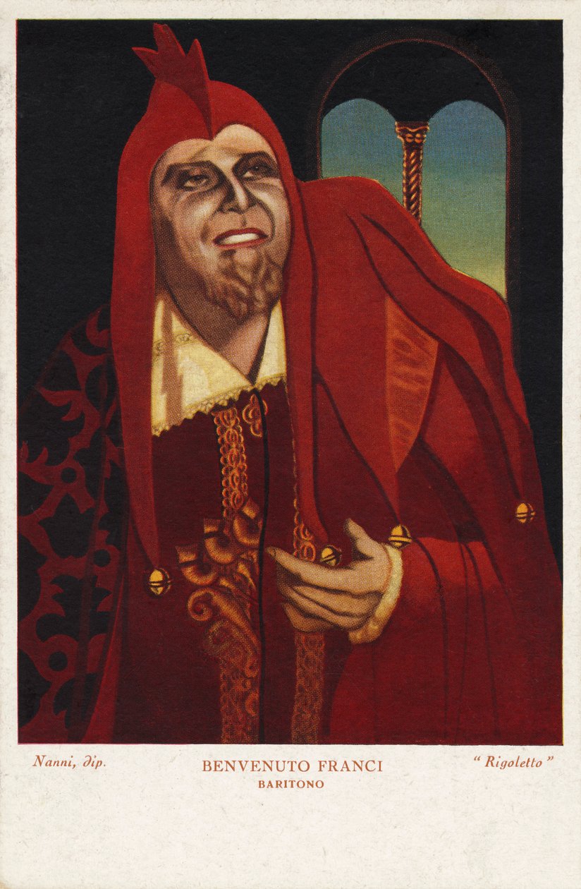 Välkommen Franci som Verdis "Rigoletto" italienska baryton av Unknown artist
