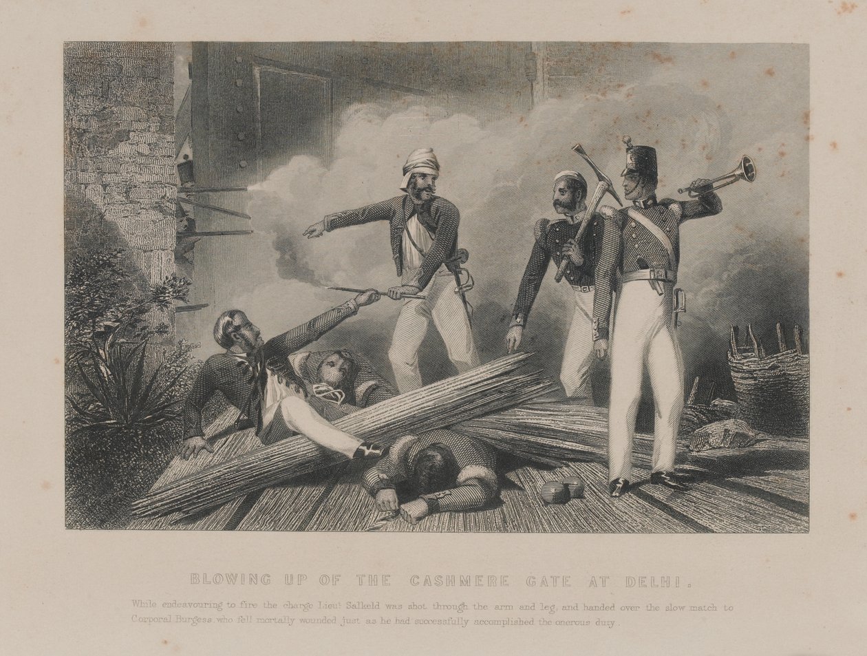 "Blowing of the Cashmere Gate at Delhi", Indian Mytery av Unknown artist