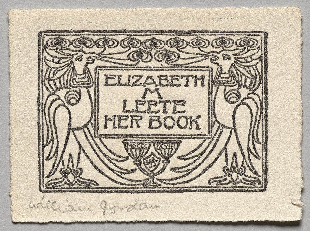 Bokskylt: Elizabeth M. Leete av Unknown artist