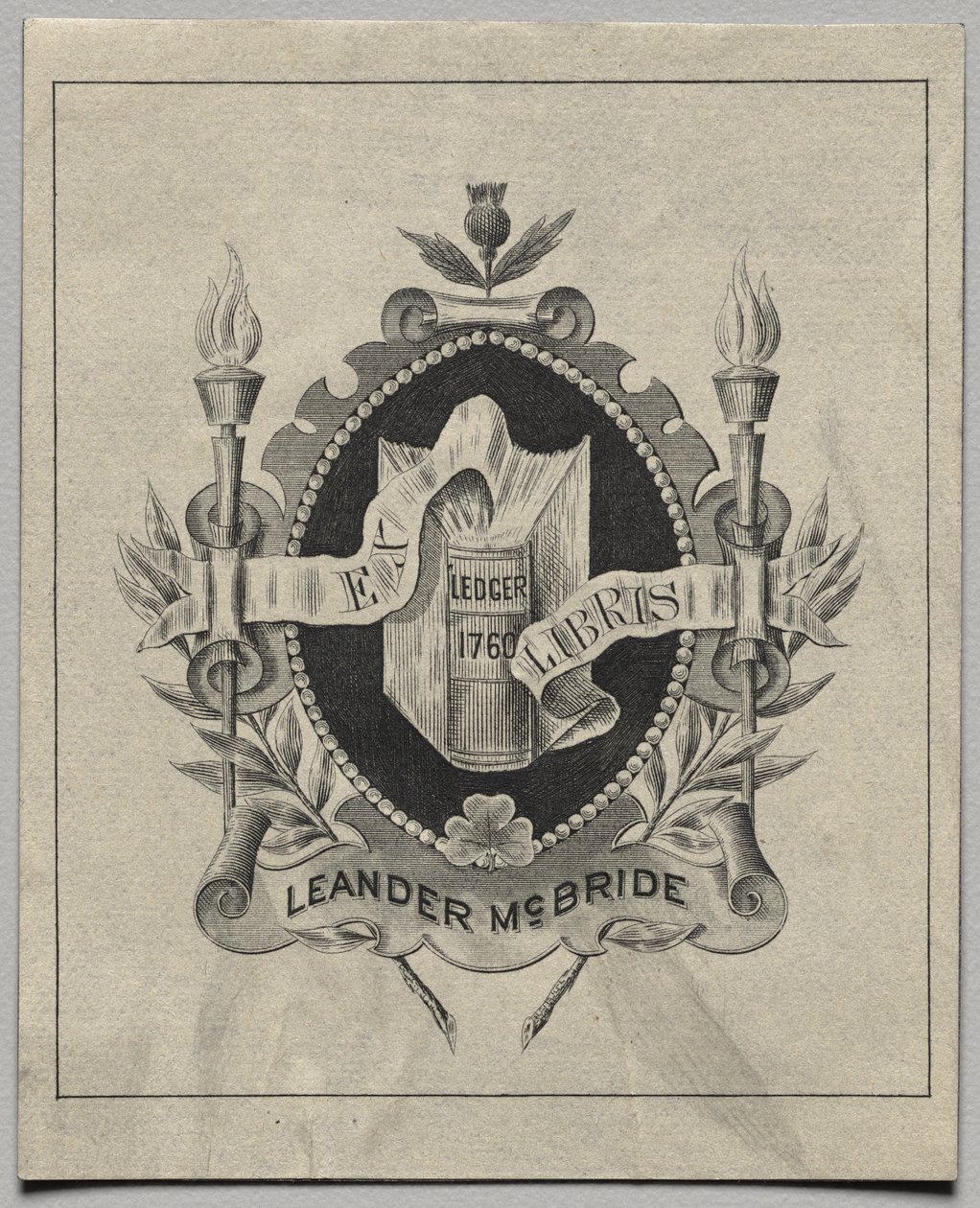 Bokskylt: Leander McBride av Unknown artist