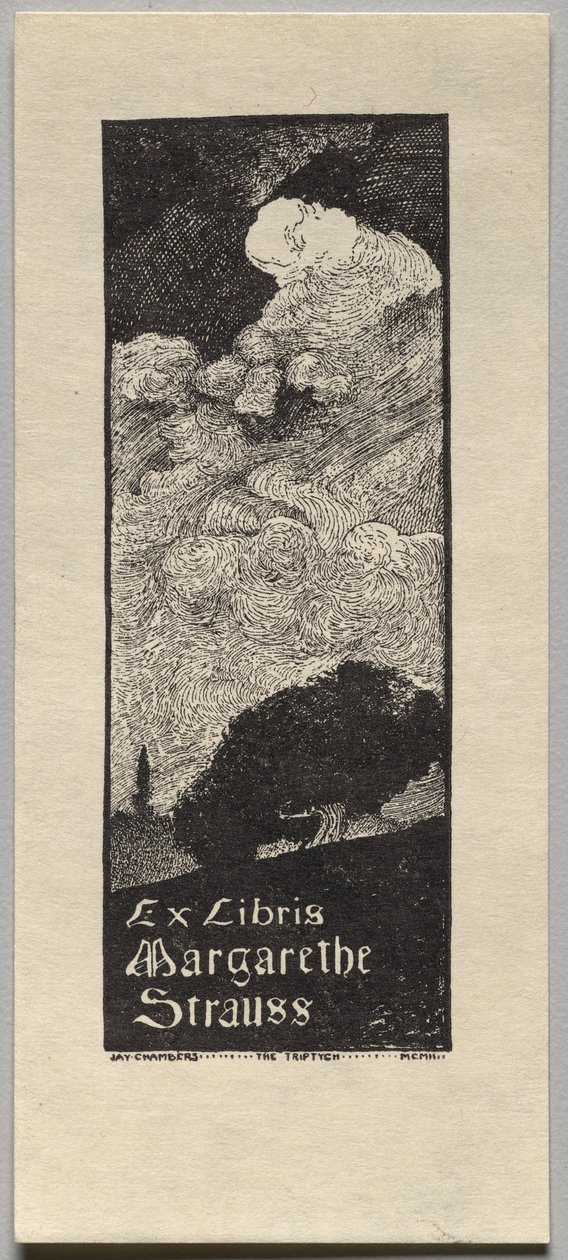 Exlibris: Margarethe Strauss av Unknown artist