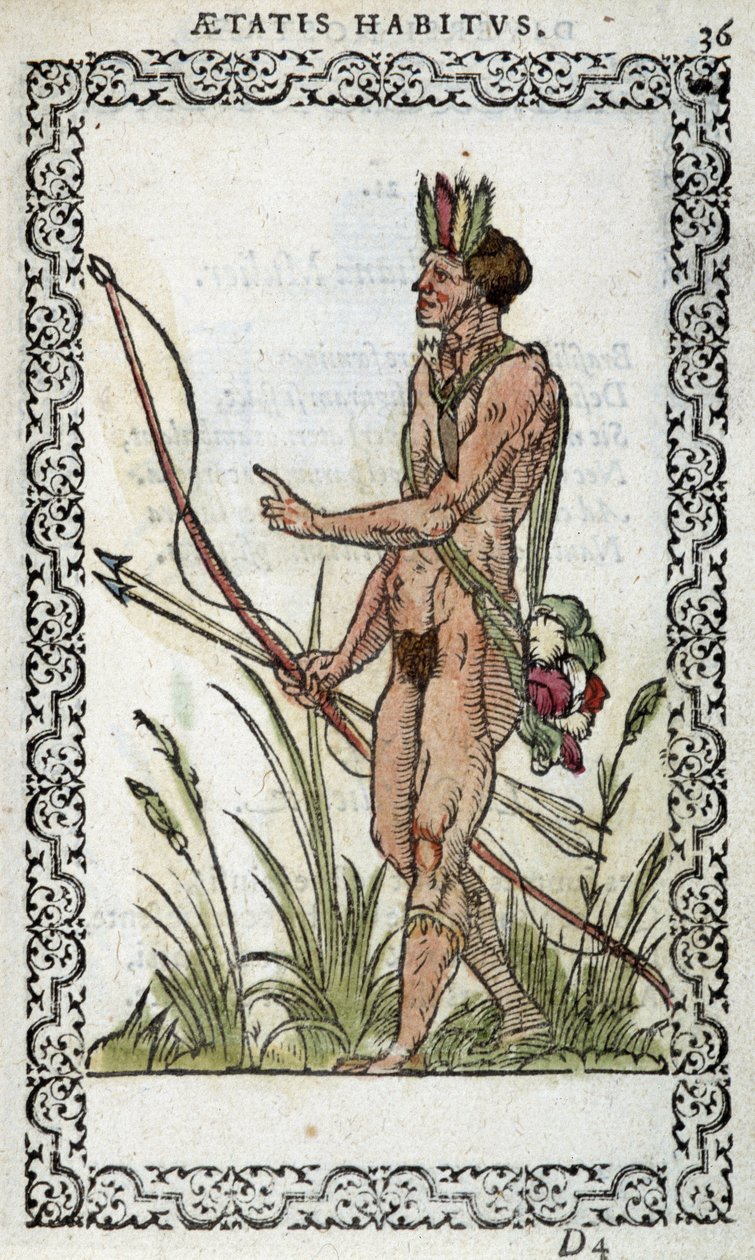 Brasiliansk i "" Habits et effigies "", av Jean Sluperius 1572 av Unknown artist