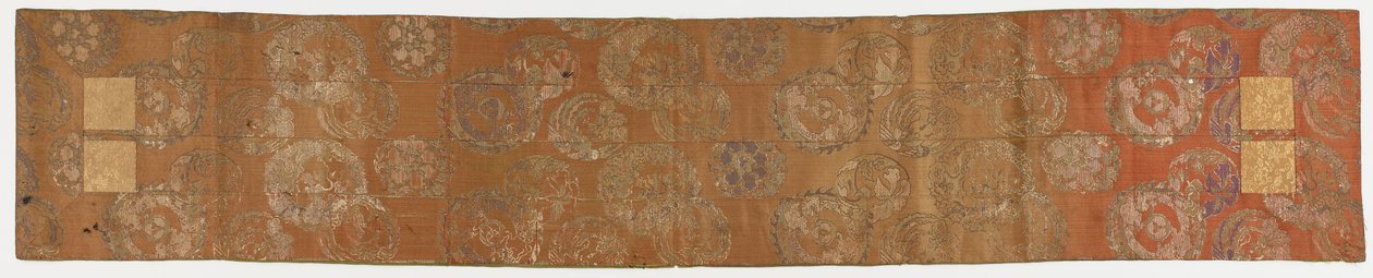 Brokad, siden. Buddhistisk munkstol (ohi 被) av Unknown artist