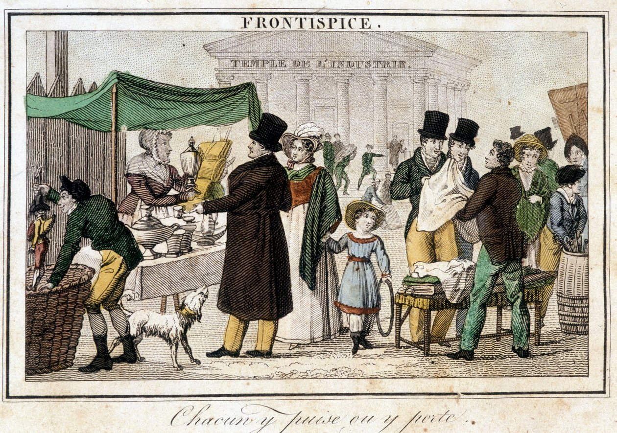 Brocante nära industritemplet. av Unknown artist