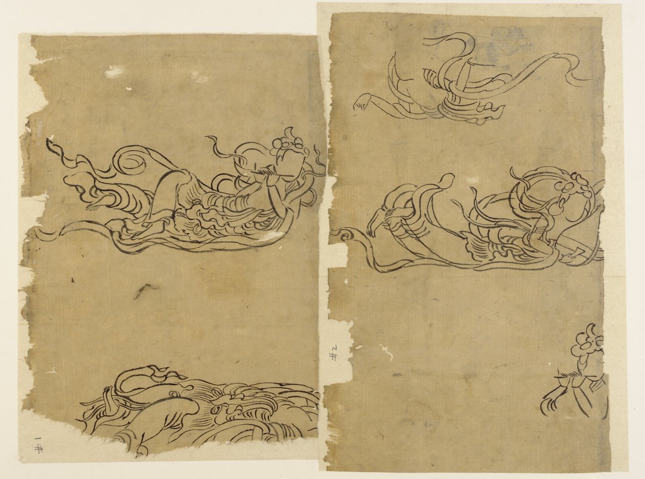 Buddhistisk ängel - Apsaras av Unknown artist