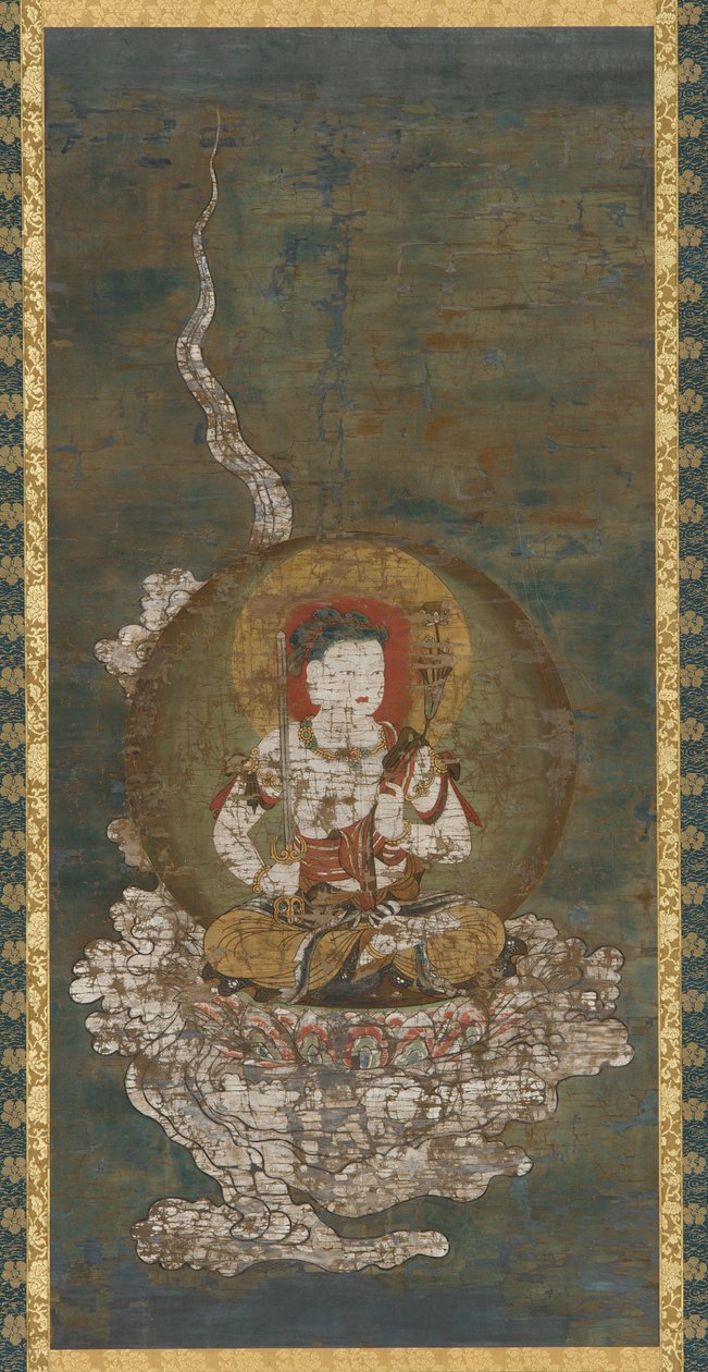 Buddhistisk gudom: Gokei Monju (Manjushri) av Unknown artist