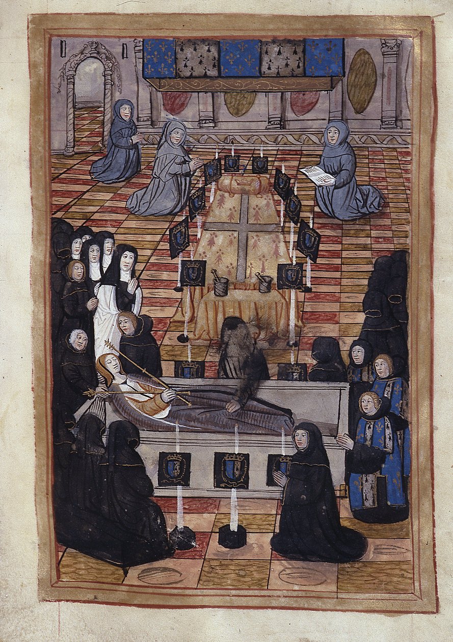 Begravning av Anne de Bretagne (1514) - Miniatyr av Unknown artist
