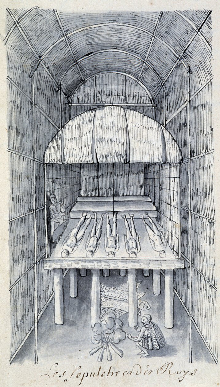 Burial of the Roes- i ""Dialog eller intervju av en fransman med en vilde"" av Unknown artist