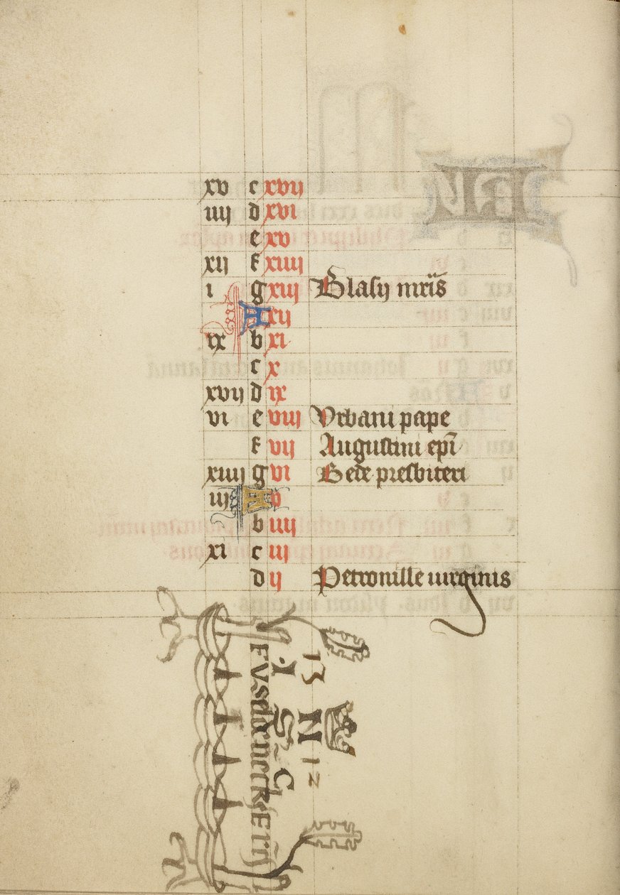 Kalender-sida av Unknown artist