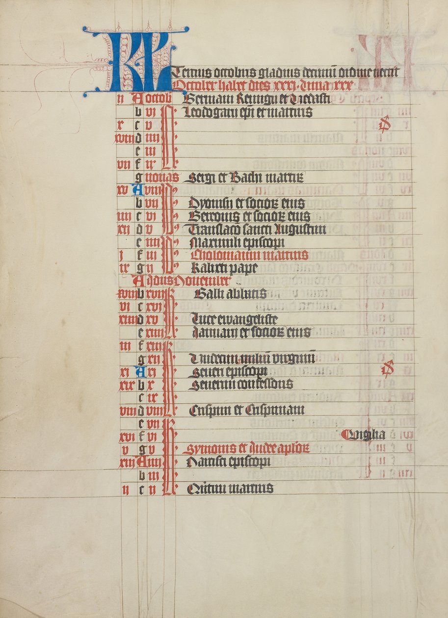 Kalender-sida av Unknown artist