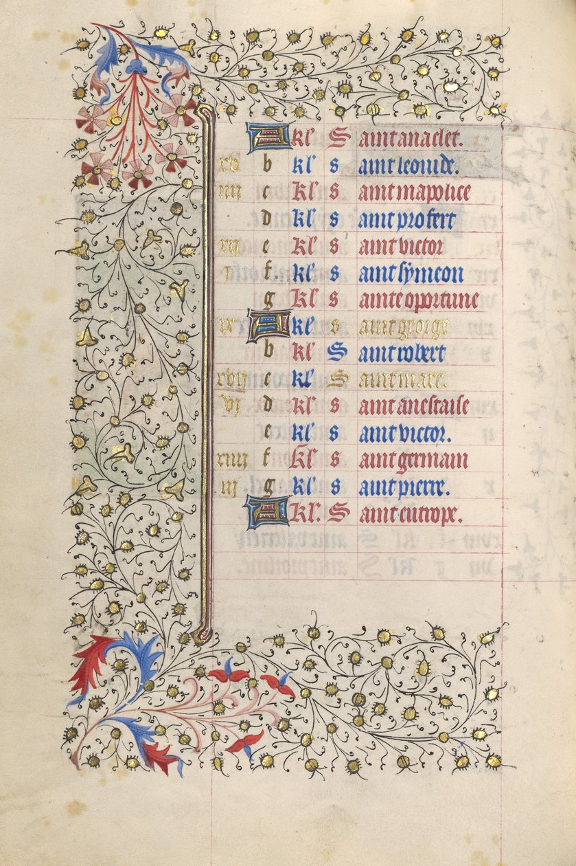 Kalender-sida av Unknown artist