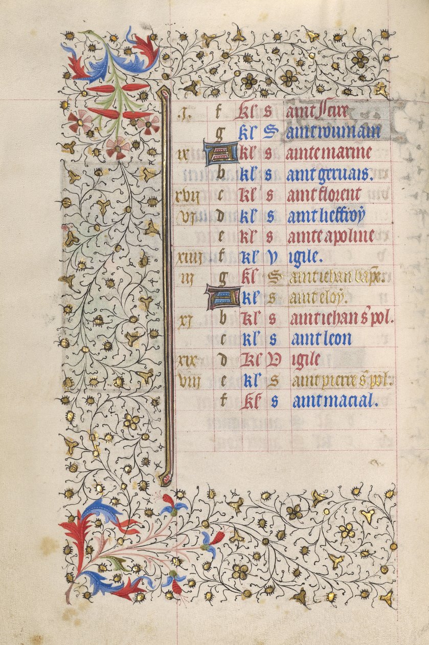 Kalender-sida av Unknown artist