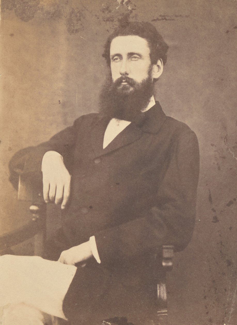 Kapten Thompson. Kommissarie i Sitapur i Oudh 1870 av Unknown artist