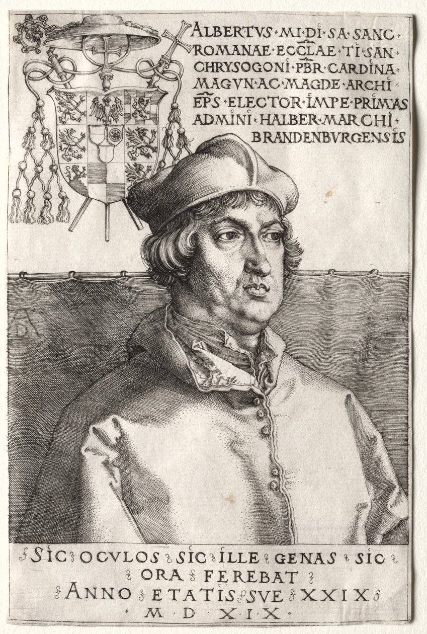 Kardinal Albrecht av Brandenburg - Den lilla tallriken av Unknown artist