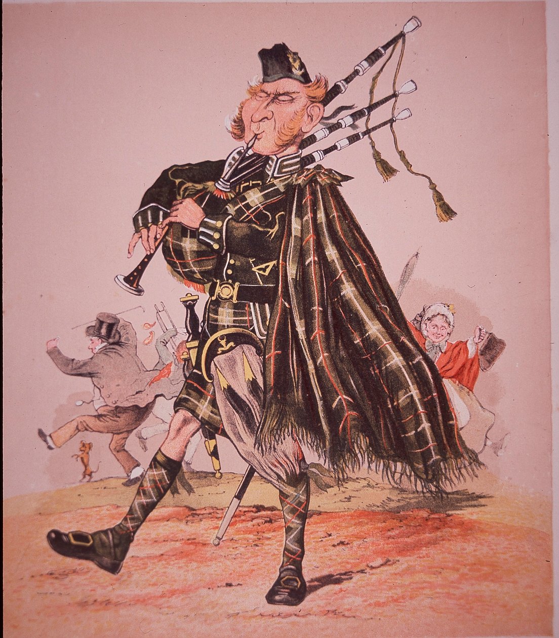 Karikatyr av Highland piper av Unknown artist