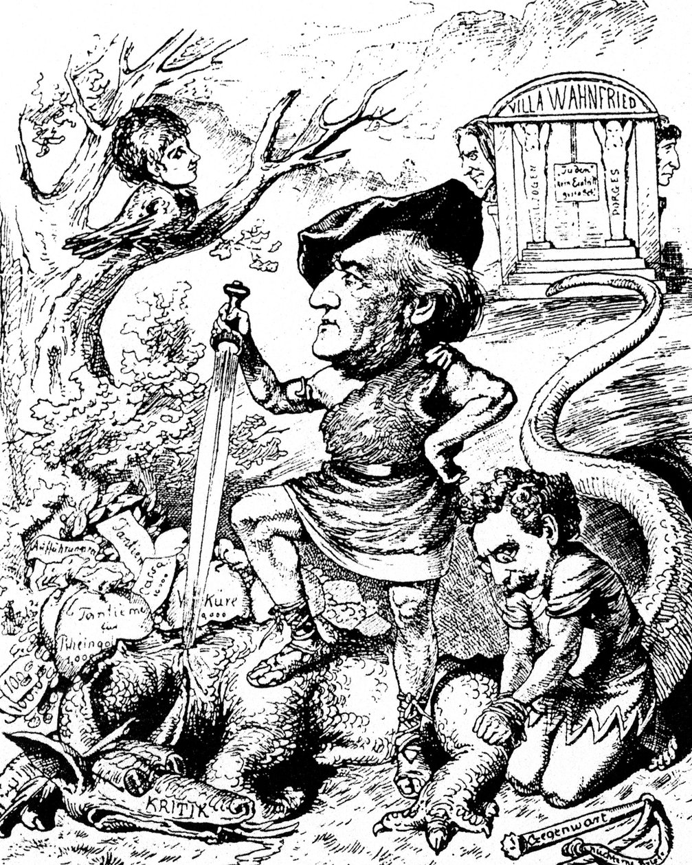 Karikatyr av Richard Wagner av Unknown artist