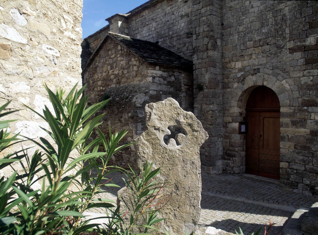 Cathar minnesmonument i Minerve i Herault. av Unknown artist
