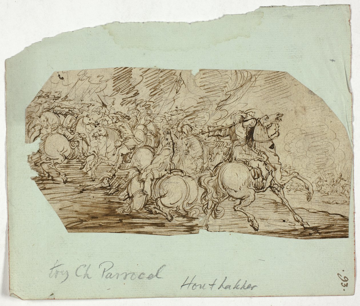 Kavalleriets stridsscen av Unknown artist