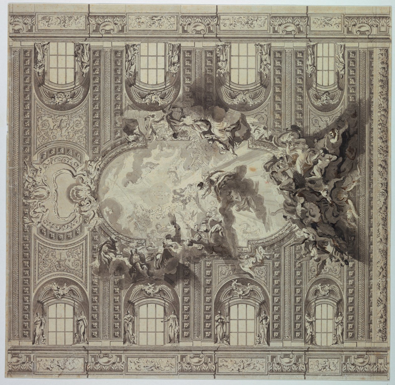 Tak i Gesù-kyrkan, Rom, Italien av Unknown artist