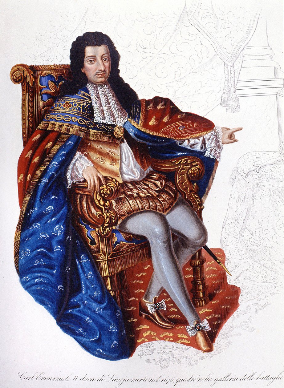 Charles Emmanuel II (1634 - 1675), hertig av Savojen. av Unknown artist
