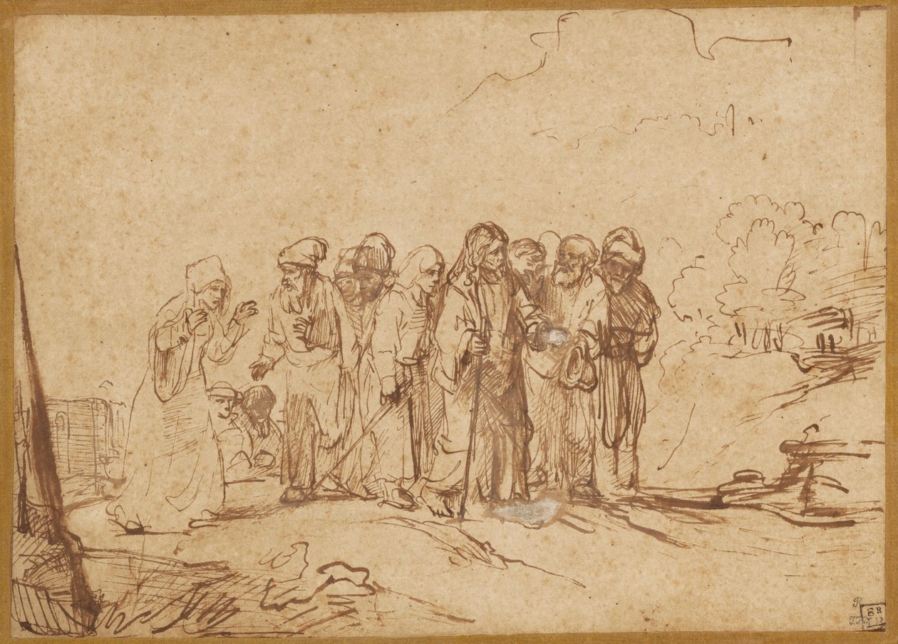 Kristus och den kanaaneiska kvinnan av Unknown artist