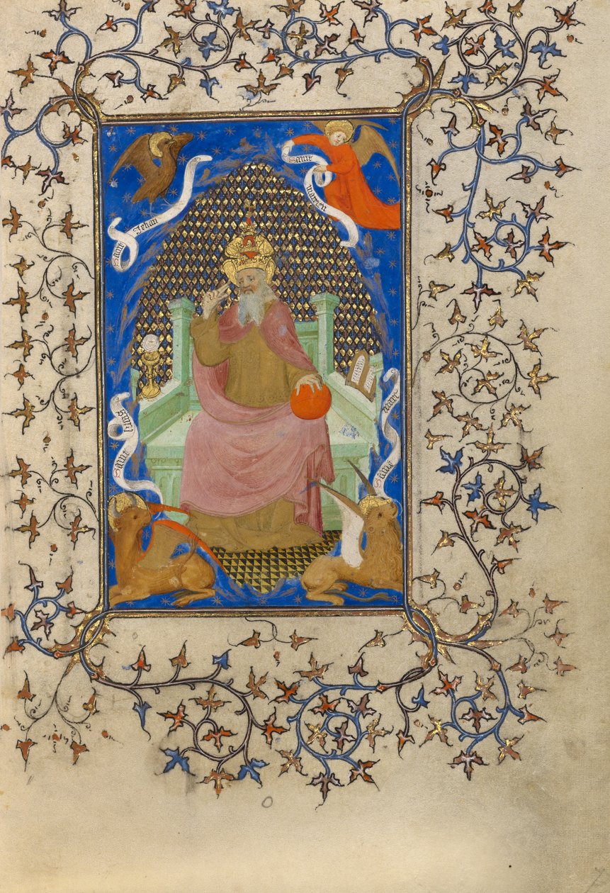 Kristus i majestät omgiven av symbolerna för de fyra evangelisterna av Unknown artist