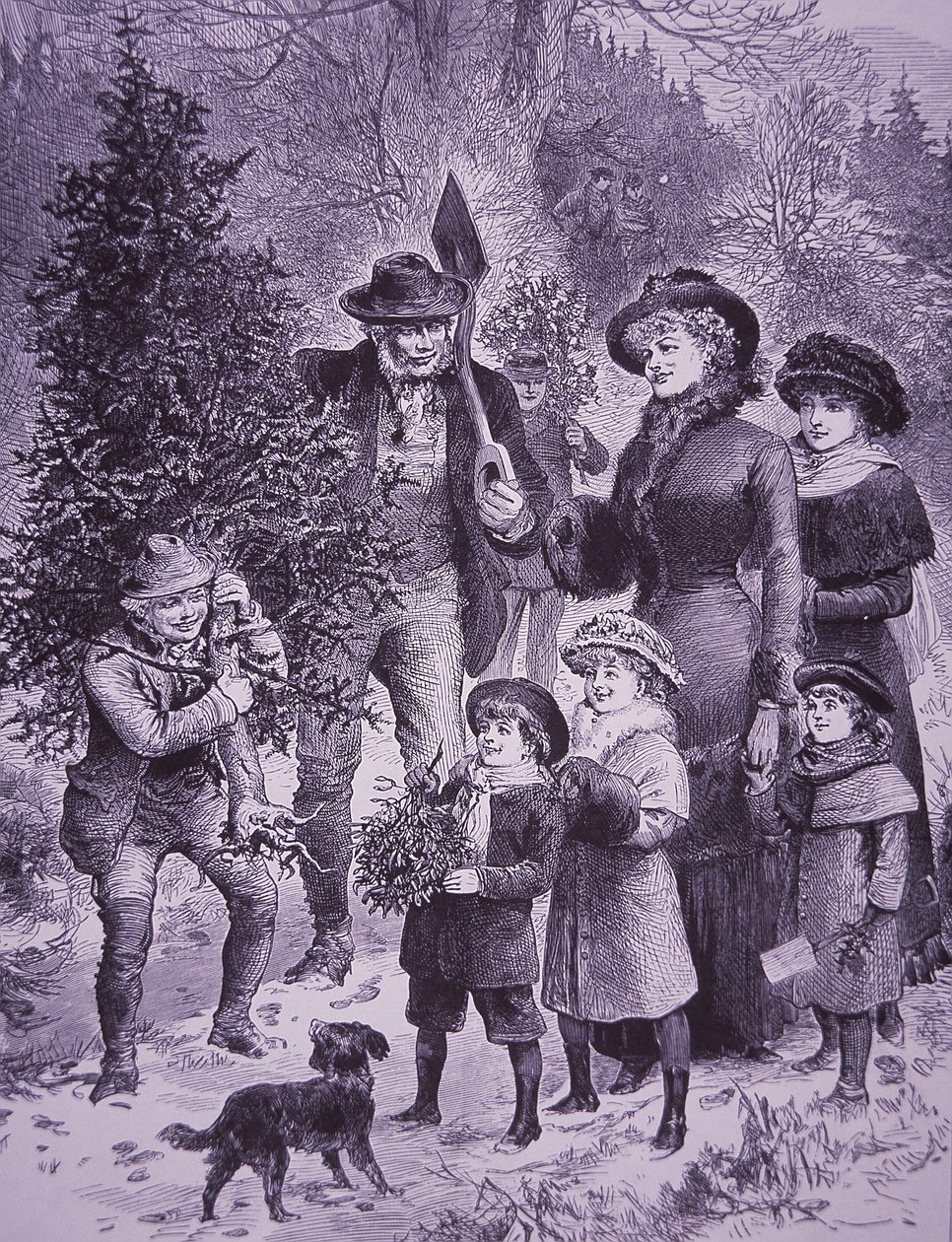 Julgranssäljare (gravyr) av Unknown artist