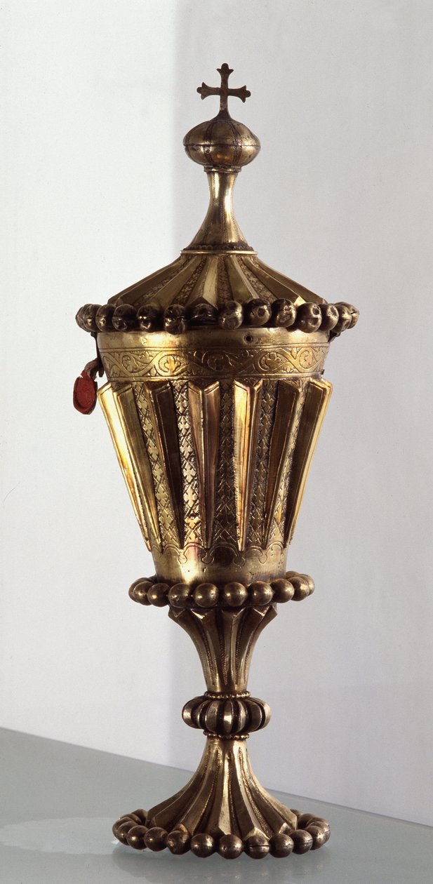 Gyllene silver ciborium av Unknown artist