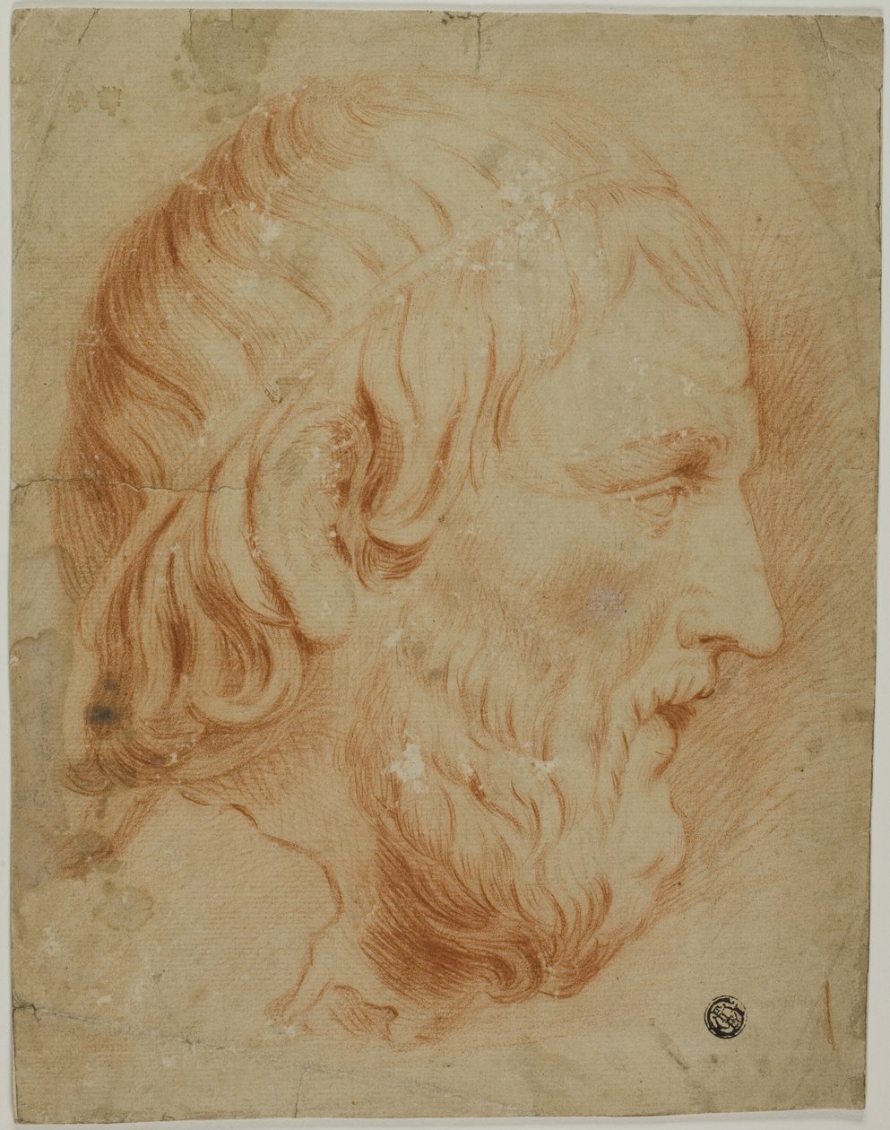 Klassisk profil av skäggig man av Unknown artist