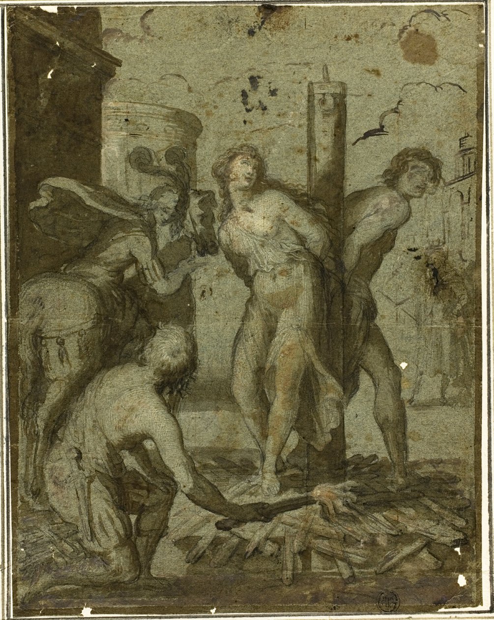 Clorinda räddar Olindo och Sophronia av Unknown artist