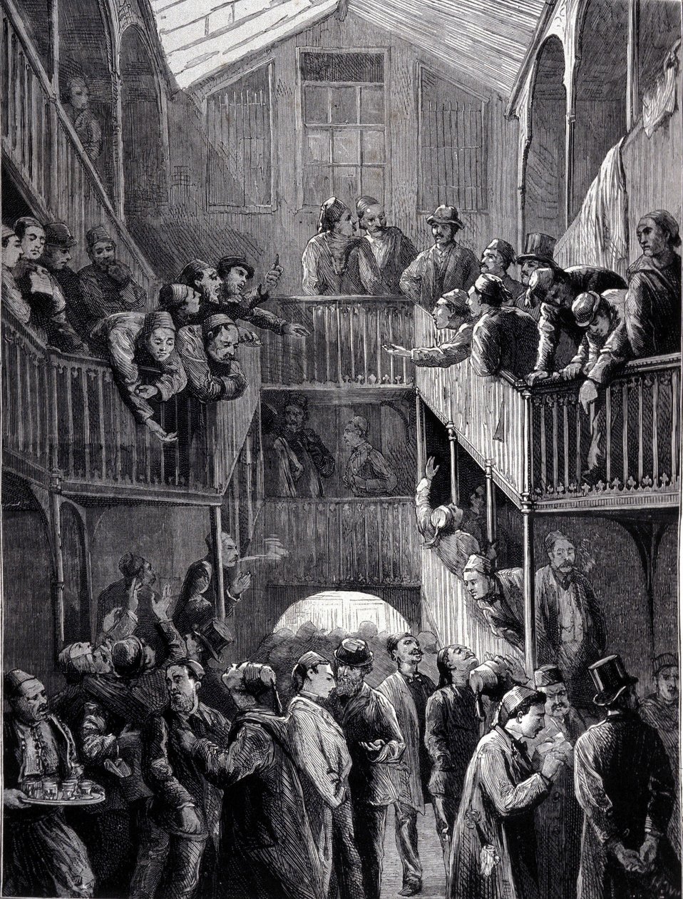 Konstantinopel: börsen i förorten Galata 1878. av Unknown artist