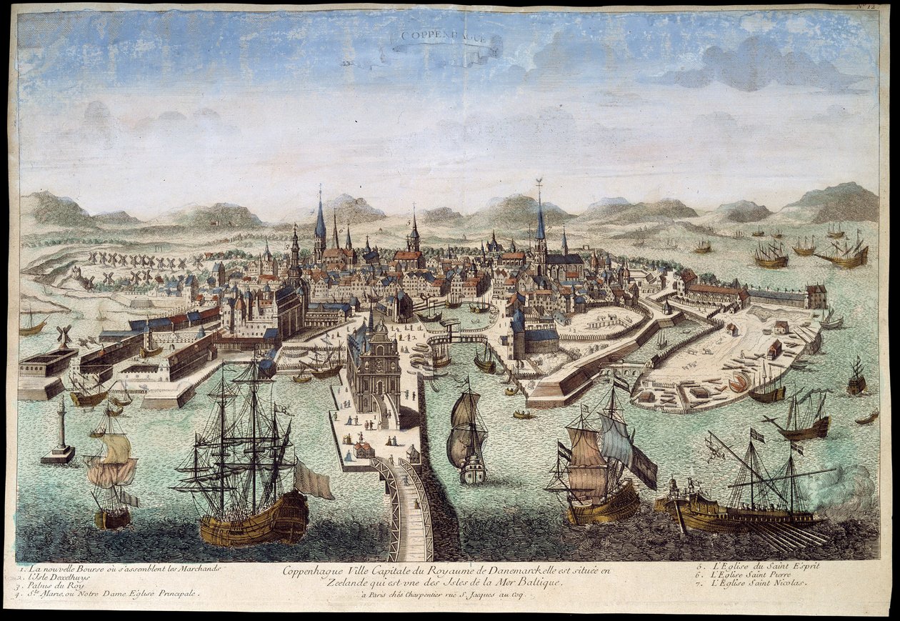 Köpenhamn, deb. 1700-talet av Unknown artist