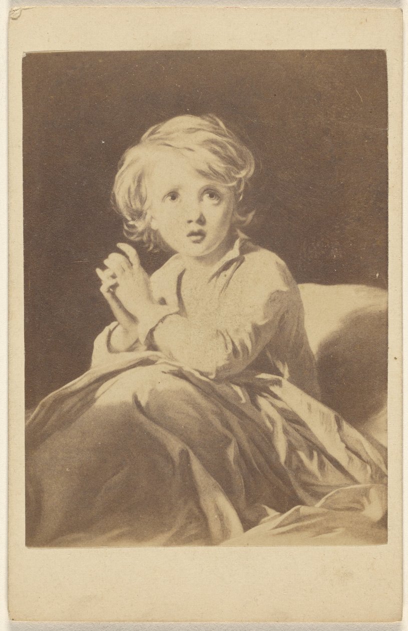 [Kopia av en målning som föreställer ett barn som ber i sängen] av Unknown artist