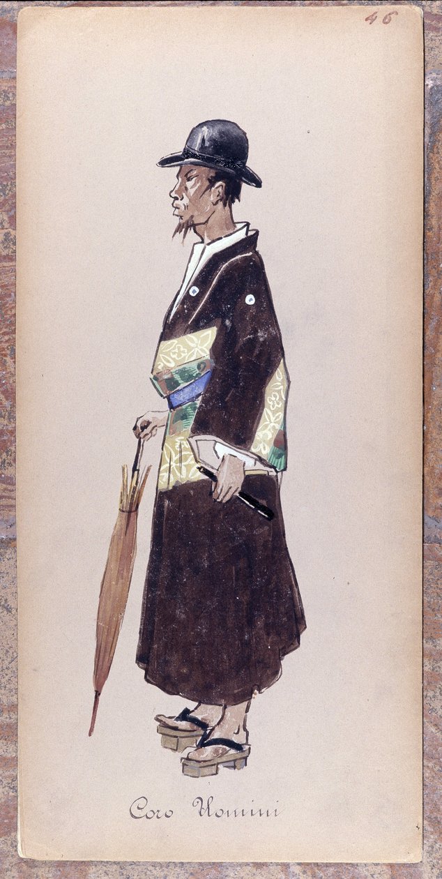 Kostym för en karaktär från kören i operan "Madame Butterfly" av Giacomo Puccini 1904, samling på Museo della Scala i Milano. av Unknown artist