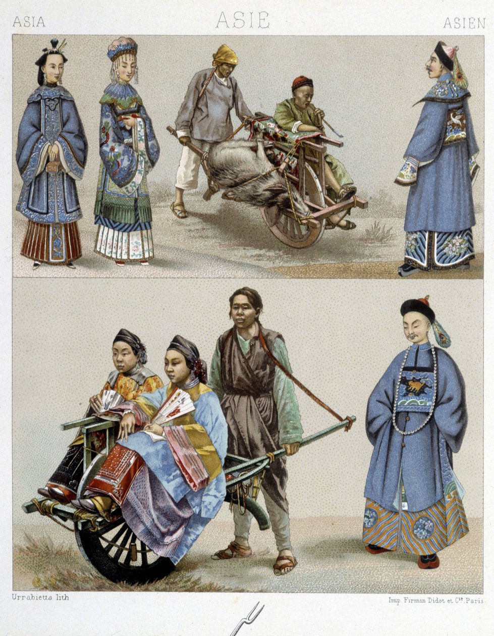 Kostymer och transporter i Kina av Unknown artist
