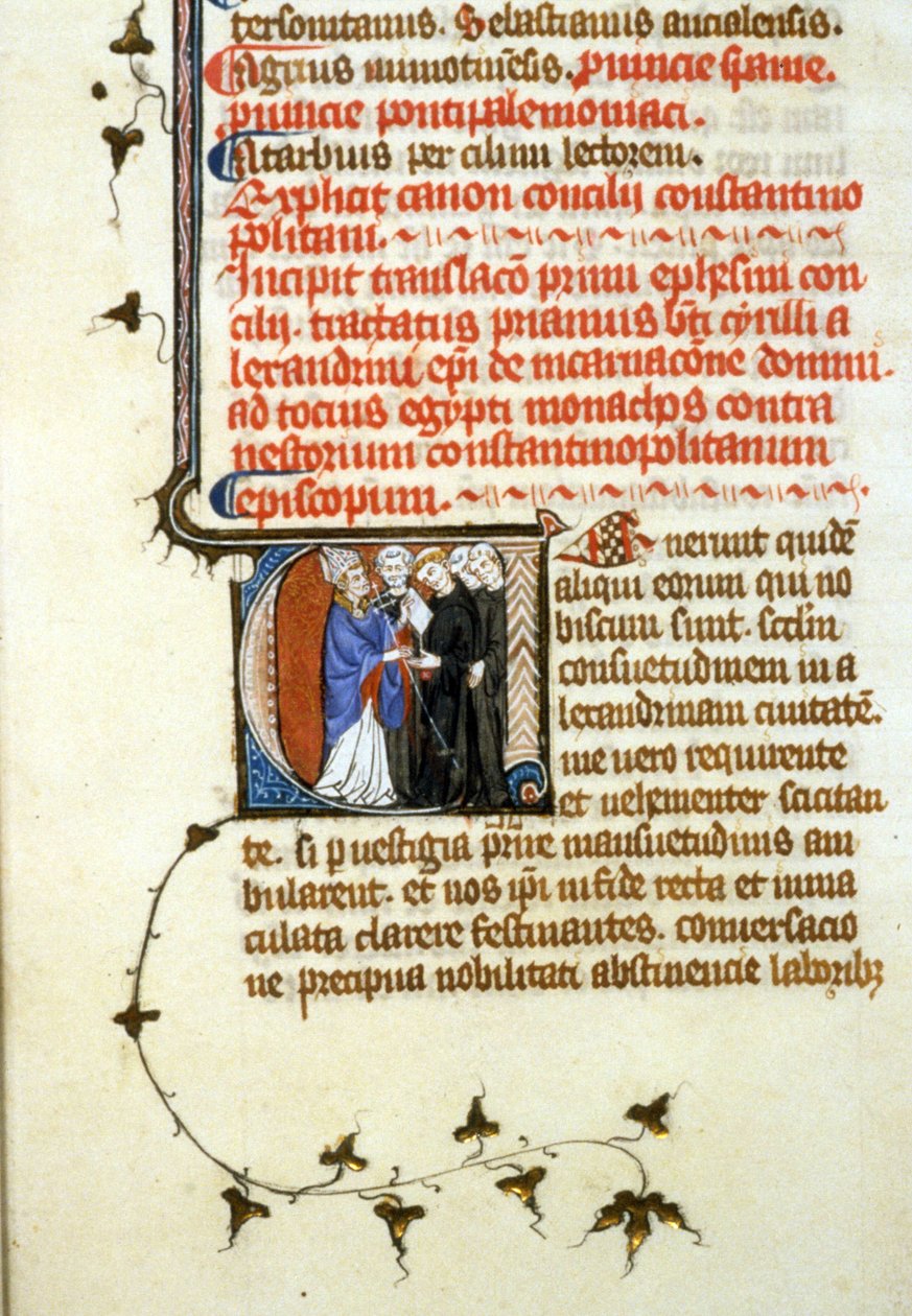 Konciliet i Efesos, 365, 356r. Manuskriptfil. B. Herr de Toulouse. Ansökan om auktorisation till Toulouse kommunala bibliotek (tel: 05 62 27 66 66) av Unknown artist