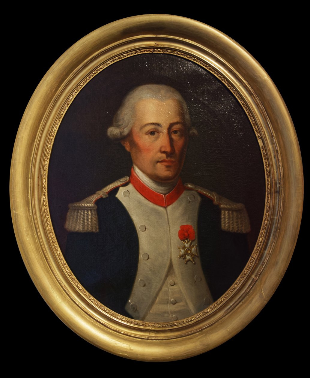 Greve Laurent de Migot, överstelöjtnant för Artois-drakarnas regemente, sent 1700-tal (olja på duk) av Unknown artist