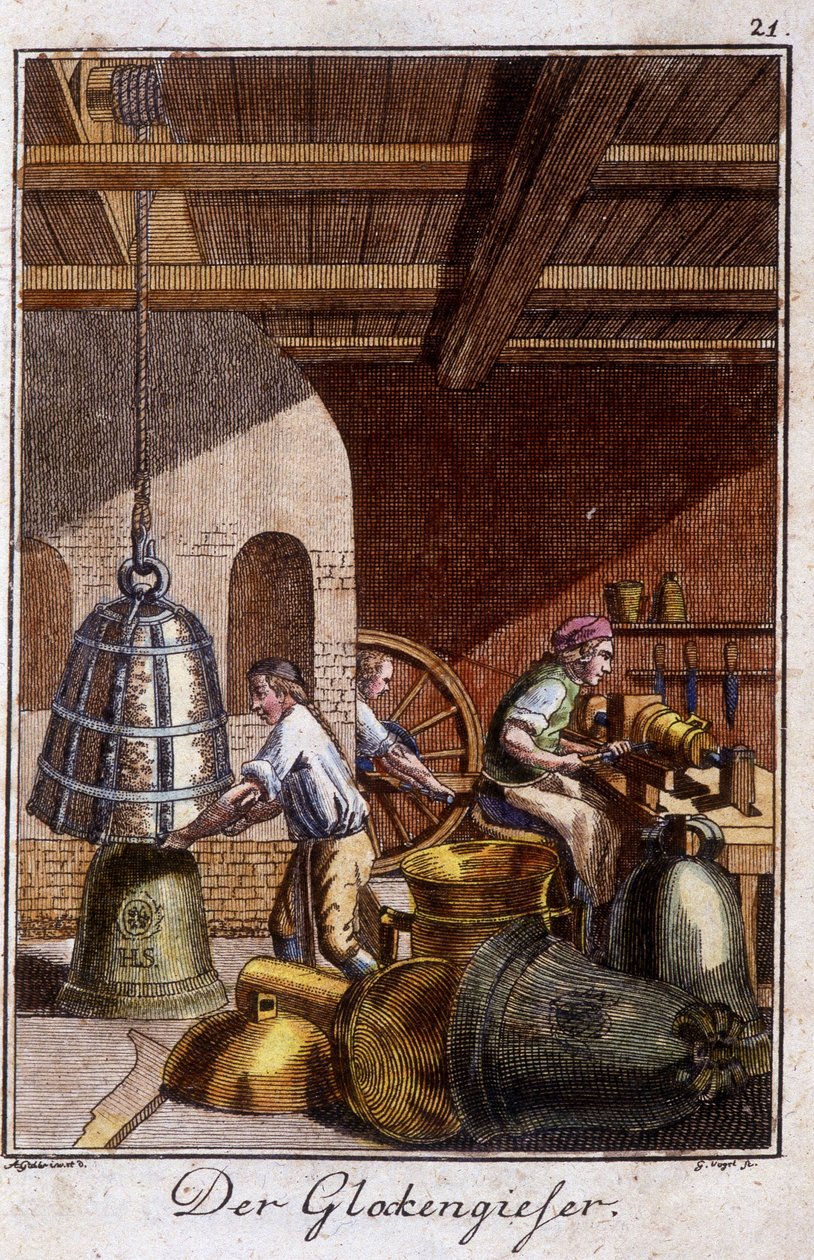 Hantverk: klockmakaren i sin verkstad. I "" Omfattande beskrivning av konsthantverk och workshops för ungdomar"" av Johan Peter Vue. Ed. Nürnberg, Weigel och Schneider av Unknown artist
