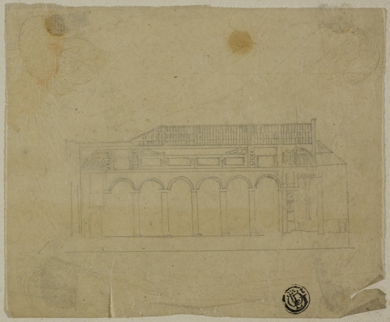 Tvärsnitt av basilikan av Unknown artist