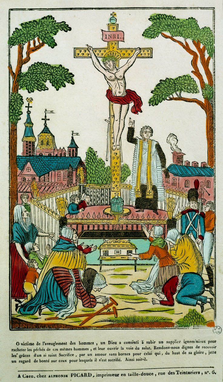 Crucifixion Gravyr av 1800-talets Paris, B.N. av Unknown artist