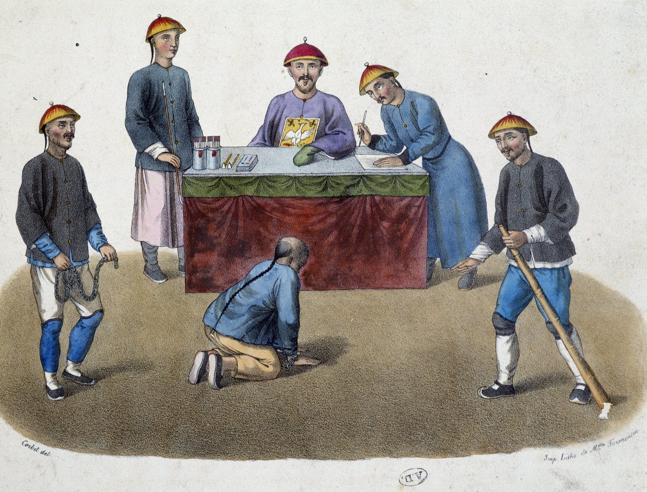 Kinesernas dagliga liv - Rättvisa: Förhindrat inför en magistrat, sd. 1800-talet av Unknown artist